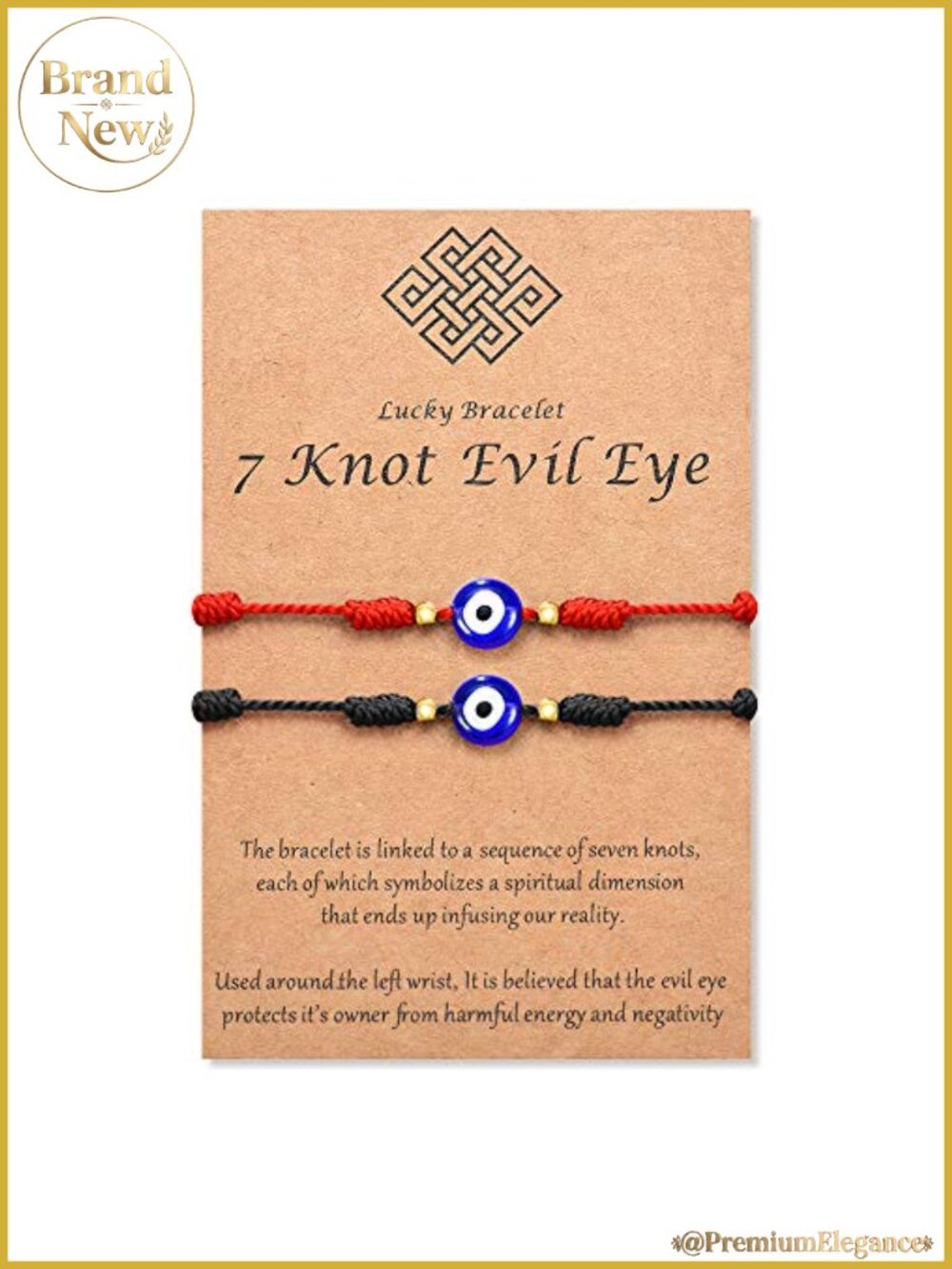 Evil Eye 7 Knot Red String Bracelet Adjustable